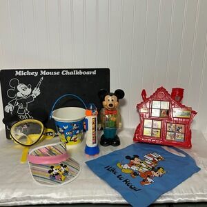 Disney Mickey Mouse Vintage Toy Lot Kids Multi Good Retro Memorabilia Nostalgia